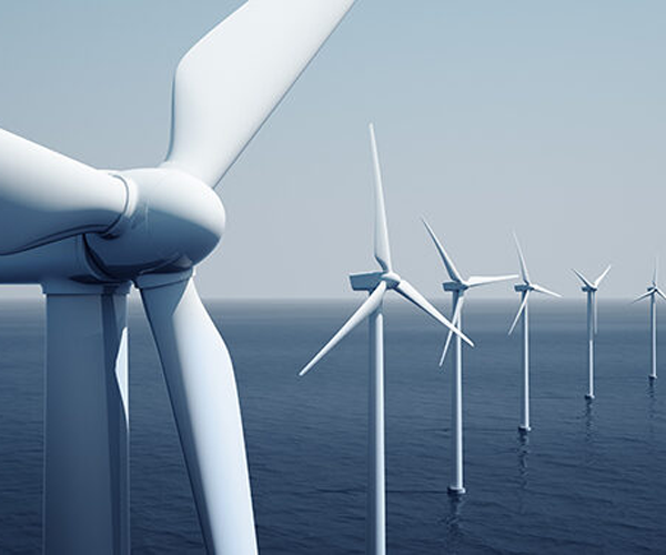 Wind turbines on the ocean Wind turbines on the ocean