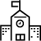 School building icon