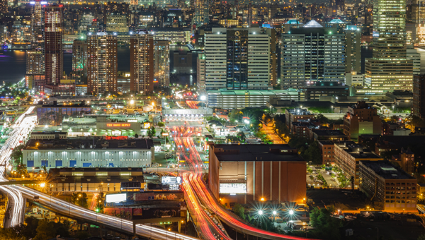 New Jersey city lights at night